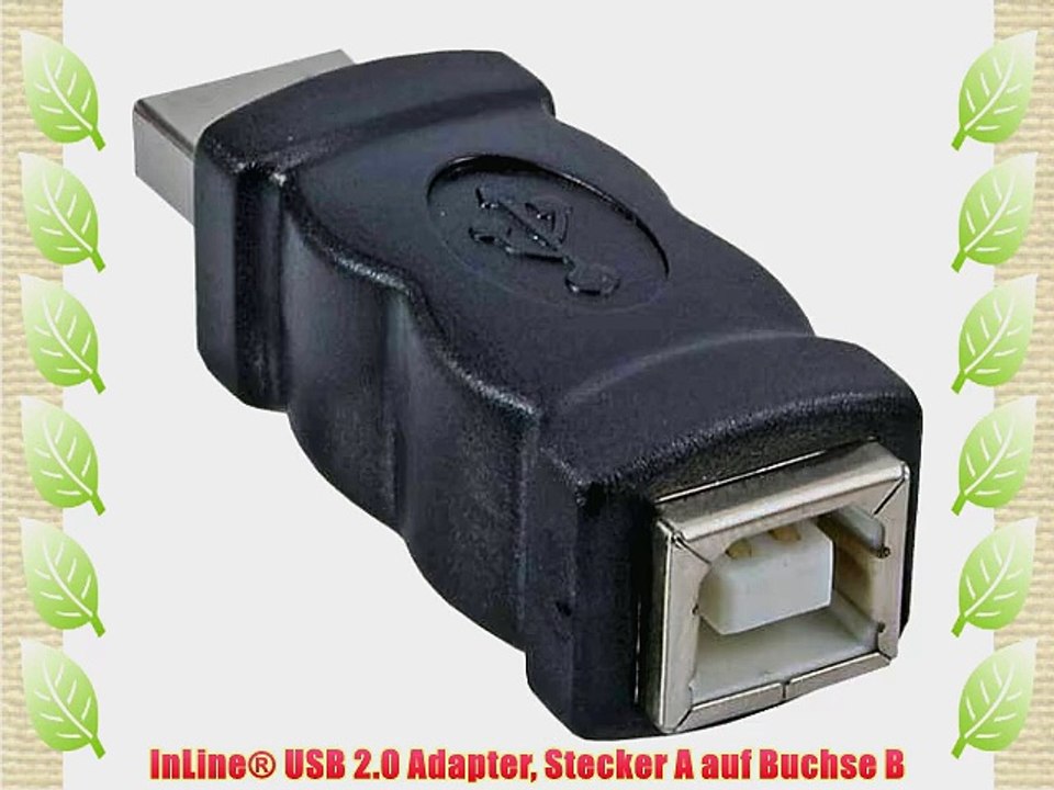 InLine? USB 2.0 Adapter Stecker A auf Buchse B
