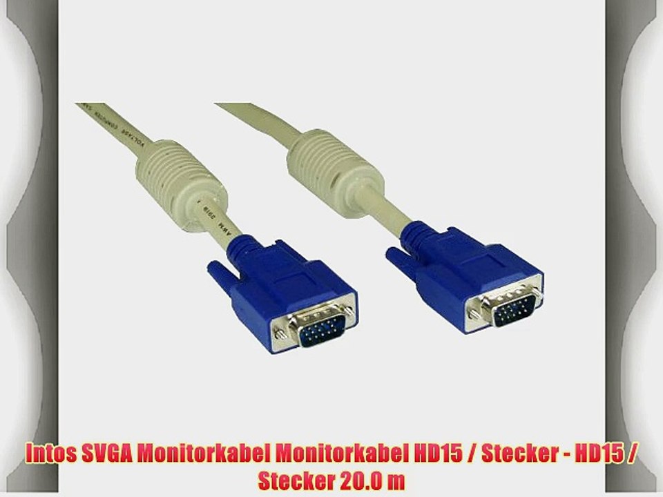 Intos SVGA Monitorkabel Monitorkabel HD15 / Stecker - HD15 / Stecker 20.0 m