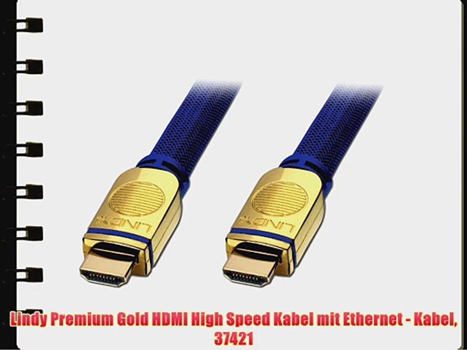 Lindy Premium Gold HDMI High Speed Kabel mit Ethernet - Kabel 37421