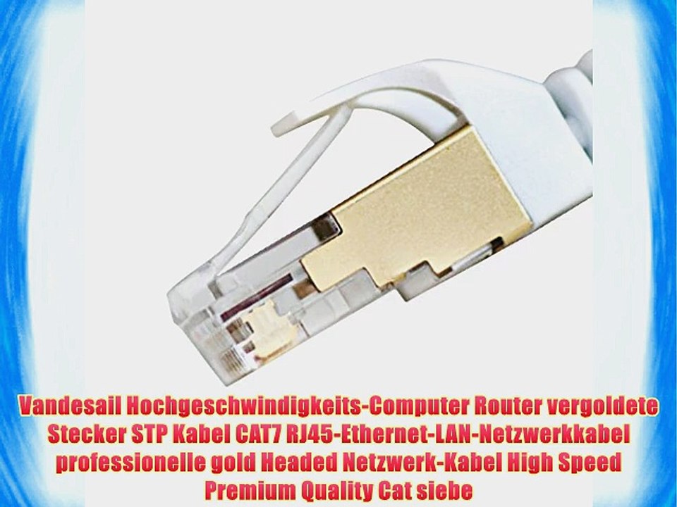 Vandesail Hochgeschwindigkeits-Computer Router vergoldete Stecker STP Kabel CAT7 RJ45-Ethernet-LAN-Netzwerkkabel