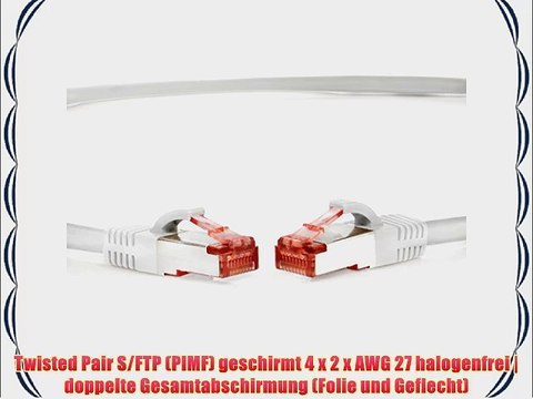TPFNet (5er PACK) 5m CAT.6 - CAT6 Premium Ethernet LAN Patchkabel SFTP DOPPELT GESCHIRMT |