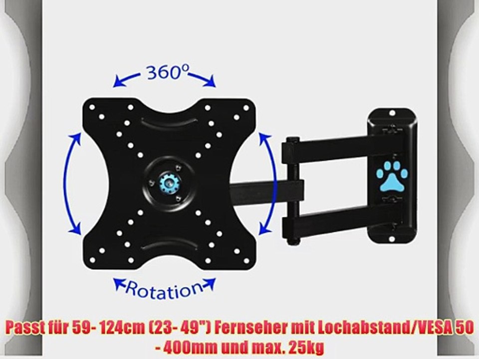 Cheetah Mounts ALAMLB TV Wandhalterung Schwenkbar (51cm ausziehbar). Halterung f?r 58.5- 124.5cm