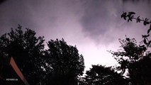 Gewitter bei Nacht mit zahlreichen Blitzen (Wetterleuchten) am 28.07.2013