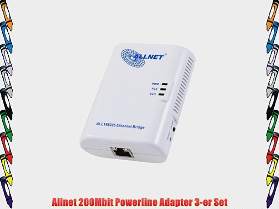 Allnet 200Mbit Powerline Adapter 3-er Set