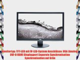 AOC E2752VQ 686 cm (27 Zoll) Monitor (VGA DVI HDMI USB 2ms Reaktionszeit 16:9 1920 x 1080)