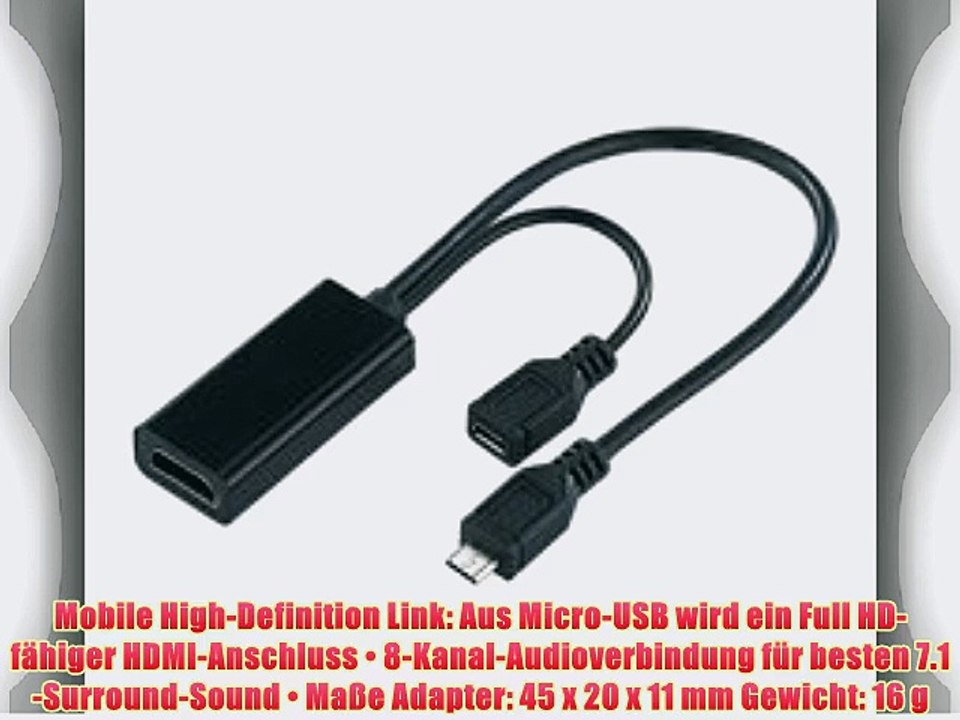 auvisio MHL-Adapter mit Full HD