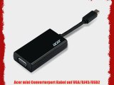 Acer mini Converterport Kabel auf VGA/RJ45/USB2