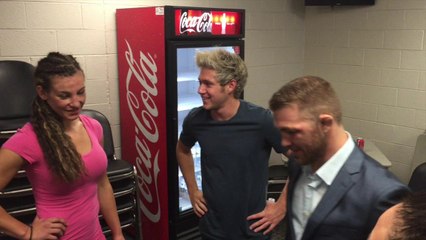 Niall Horan from One Direction does his best Conor McGregor imitation