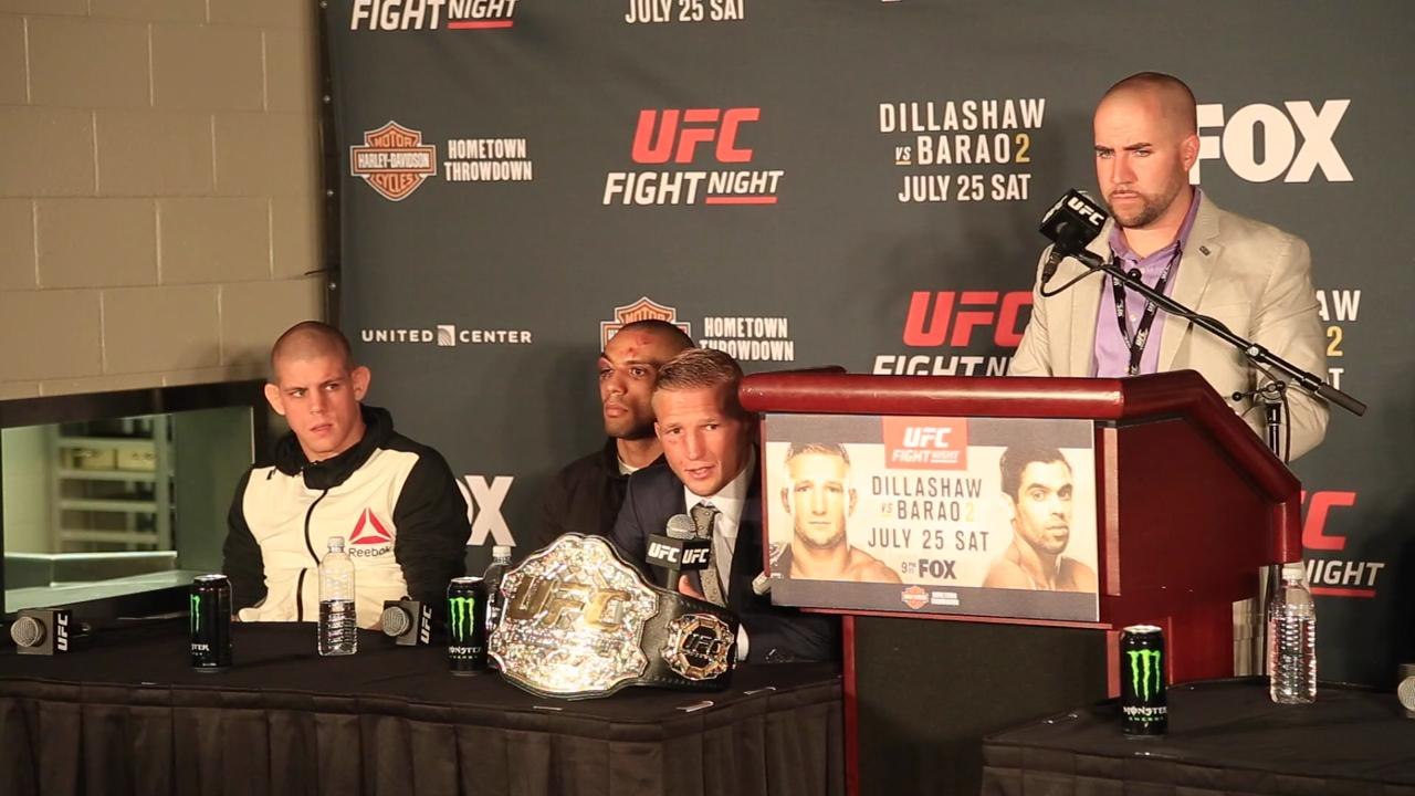 Dana White, T.J. Dillashaw discuss Dillashaw's dominant title defense vs. Renan Barao