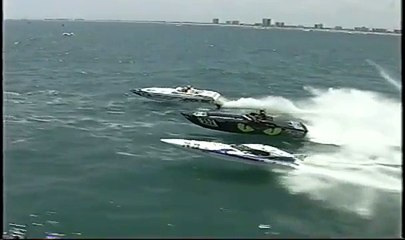 Small boat jumps BIG WAVE Pantera Boats Offshore Race