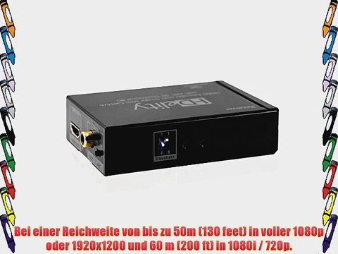 HDelity HDMI Extender with BI Directional IR ARC (Coax and SPDIF) with Local Out - EDID RJ45