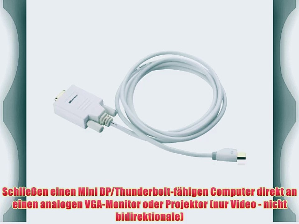 Cable Matters - Vergoldete Mini DisplayPort | Thunderbolt? auf VGA/RGB Kabel Wei? - 2m