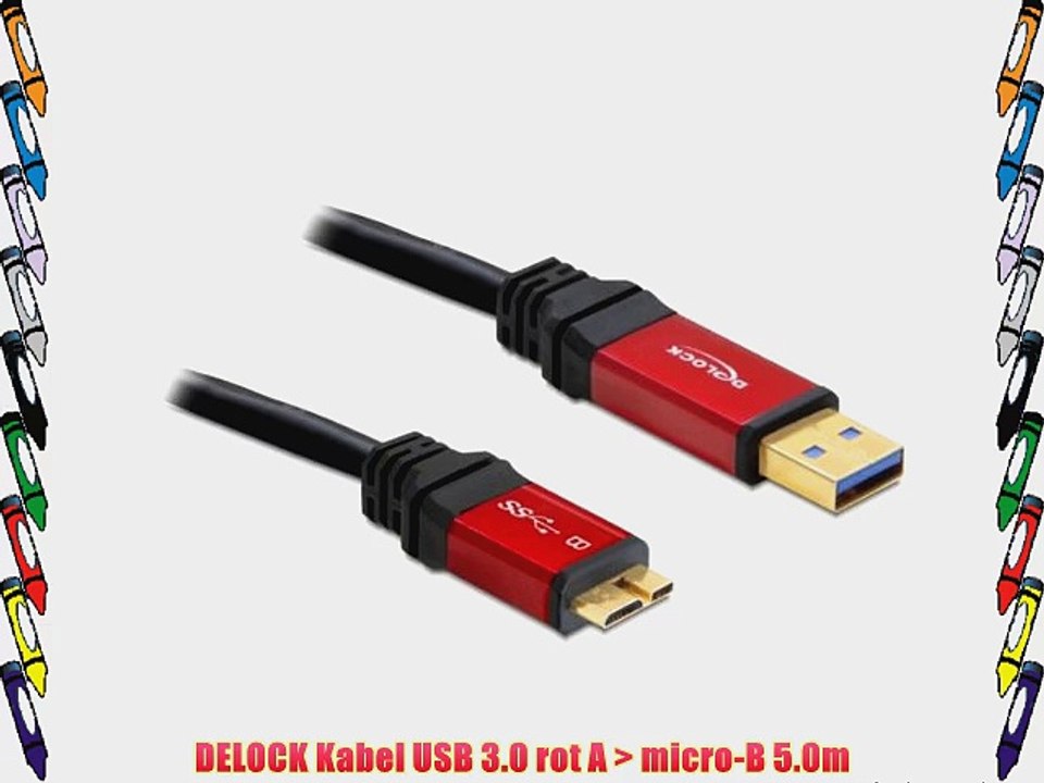 DELOCK Kabel USB 3.0 rot A