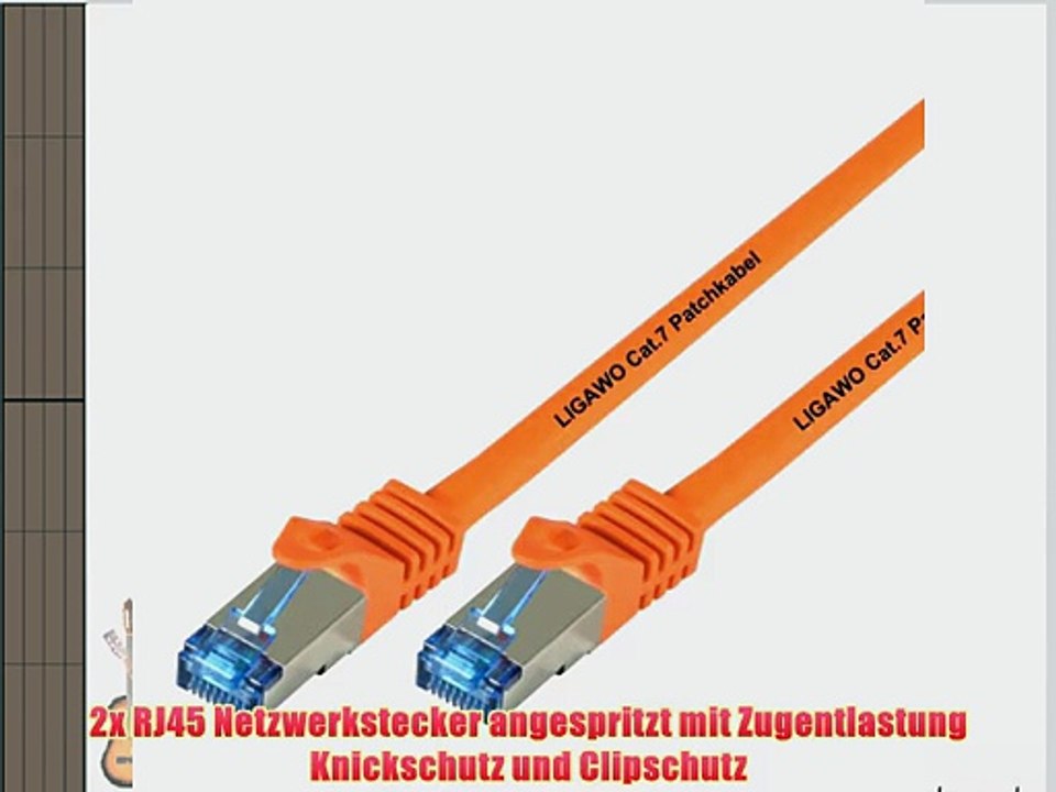 Ligawo 1013072.0 Patchkabel f?r Ger?te mit Netzwerk/Internet Anschluss (40m) orange