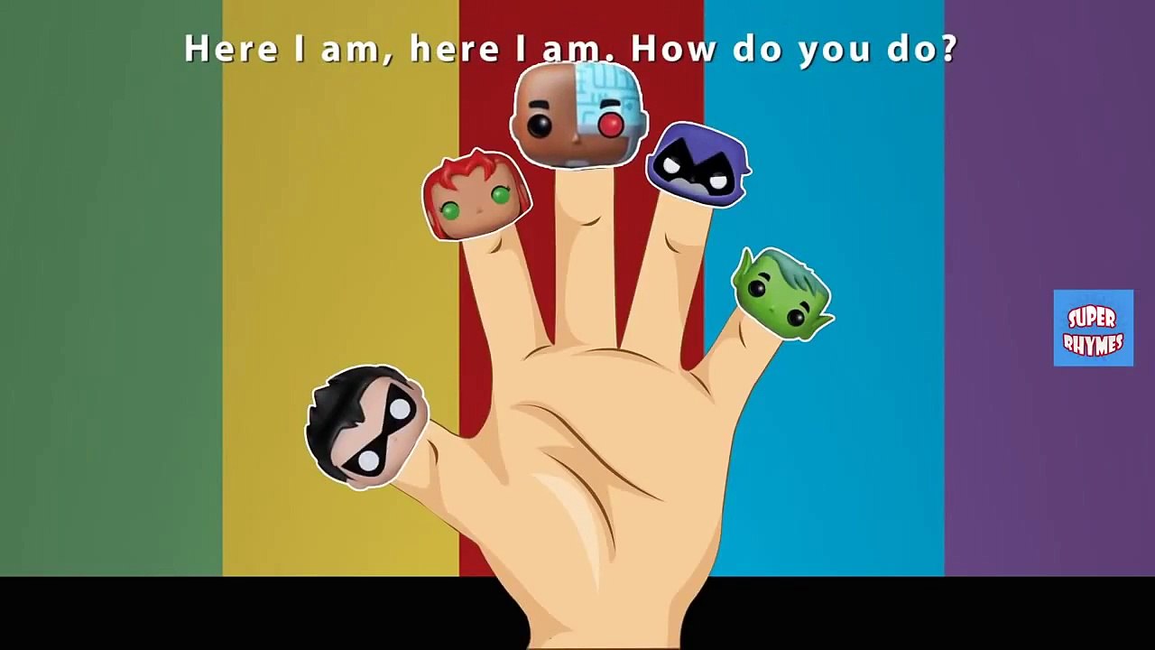 TEEN TITANS GO Finger Family Cartoon Animation Nursery Rhymes For Children