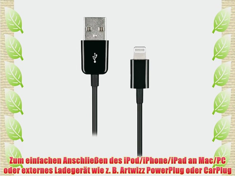 Artwizz 5290-LC-USB-B Lightning to USB Kabel (schwarz )