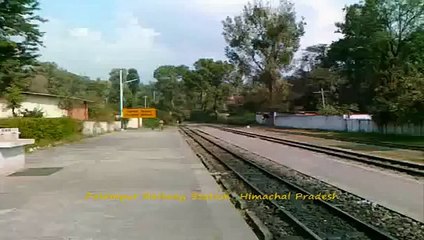 KANGRA VALLEY TRAIN AT PALAMPUR RAILWAY STATION .wmv