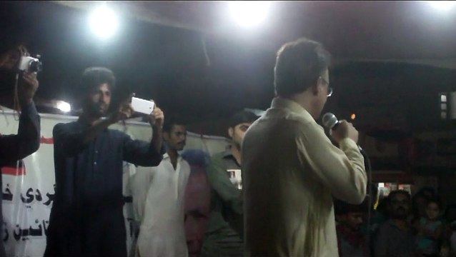 10 Days Dharna- Ayaz Latif Palijo's speech 3rd day in Dharna camp on 25 july 2015 Hyd