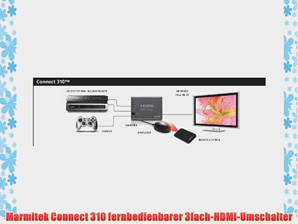 Marmitek Connect 310 fernbedienbarer 3fach-HDMI-Umschalter
