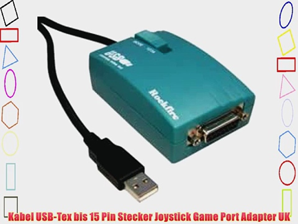 Kabel USB-Tex bis 15 Pin Stecker Joystick Game Port Adapter UK