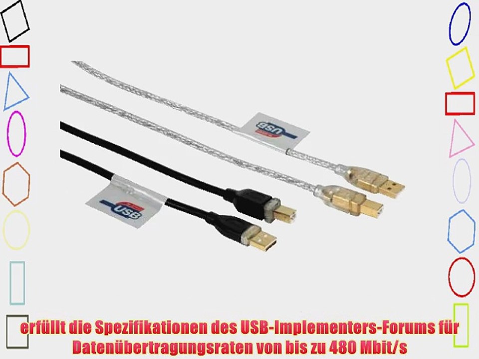 Hama USB 2.0 Kabel 5m (Typ A - Typ B Stecker)