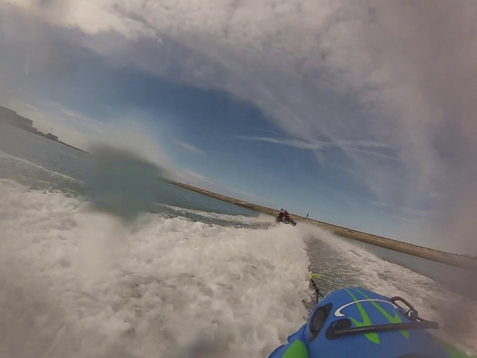 Adrien sur le ski bob