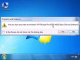 Uninstalling HP Printer Drivers in Windows 7
