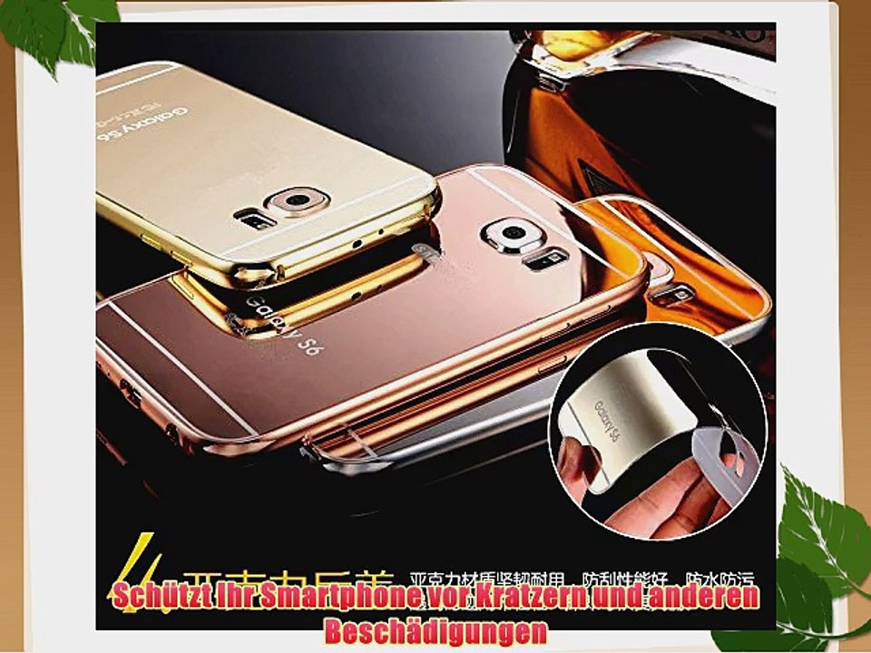 Vandot 1X Zubeh?r Set Luxus SPIEGEL Mirror Ultra Slim D?nn Metall Bumper Samsung Galaxy S6