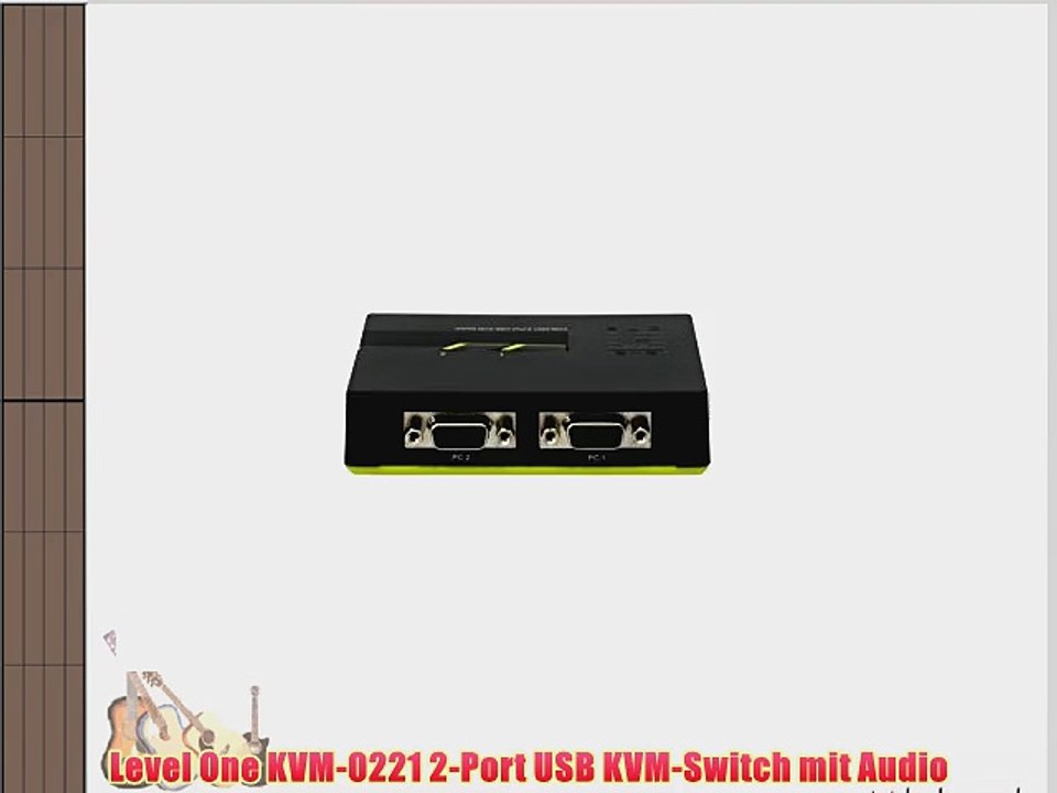 Level One KVM-0221 2-Port USB KVM-Switch mit Audio