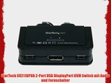 StarTech SV211DPUA 2-Port USB DisplayPort KVM Switch mit Audio und Fernschalter