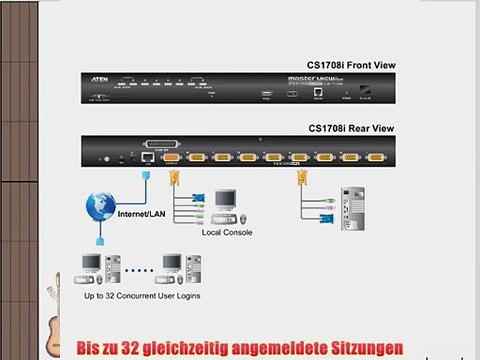 Aten CS1708I KVM Switch (8-polig PS2 USB)