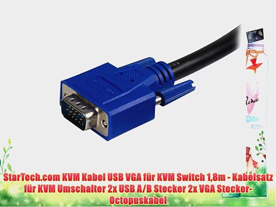 StarTech.com KVM Kabel USB VGA f?r KVM Switch 18m - Kabelsatz f?r KVM Umschalter 2x USB A/B