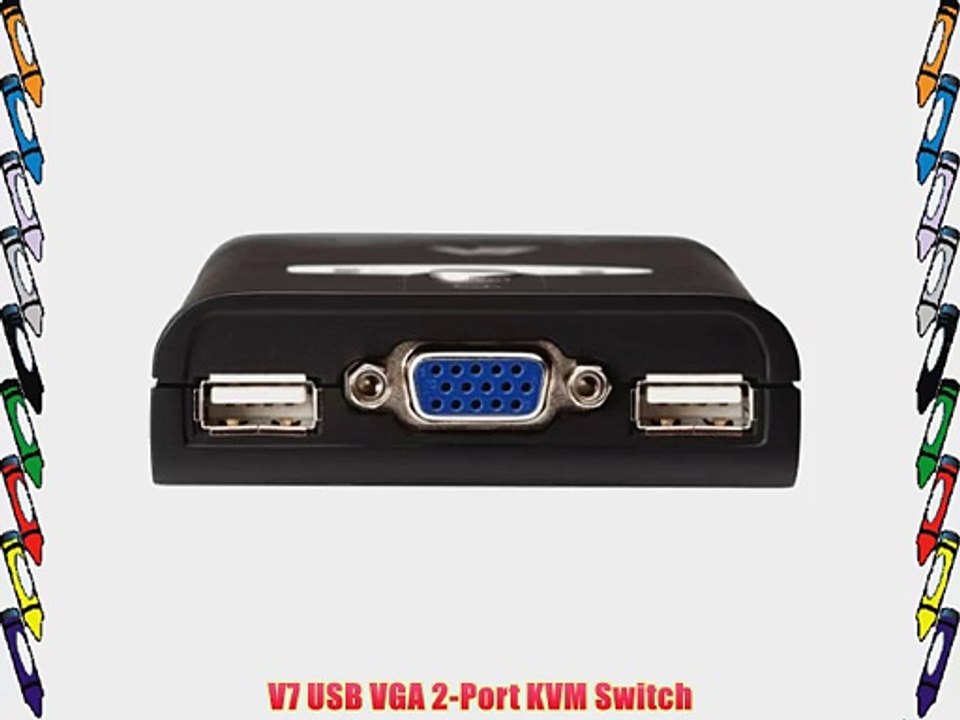 V7 USB VGA 2-Port KVM Switch