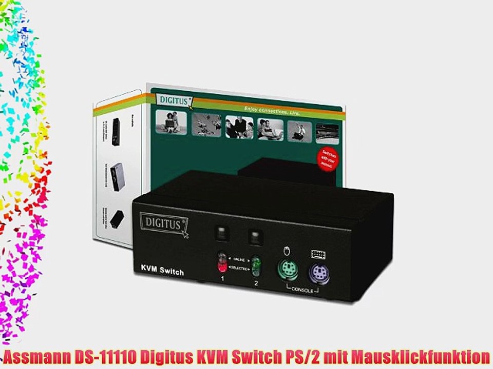 Assmann DS-11110 Digitus KVM Switch PS/2 mit Mausklickfunktion