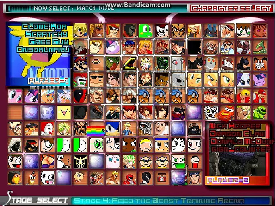 MUGEN Nova 2 Daniel9999999 Characters VS DarkDonald1 Characters