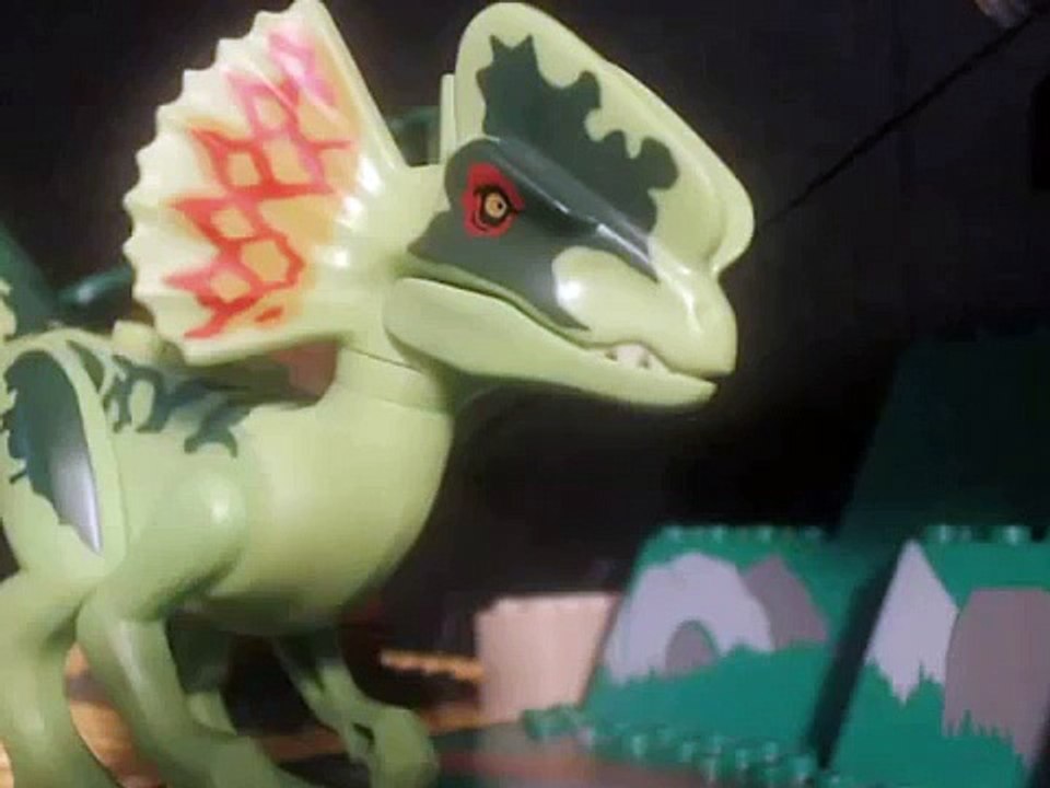 lego jurassic park clip dilophosaurus trap