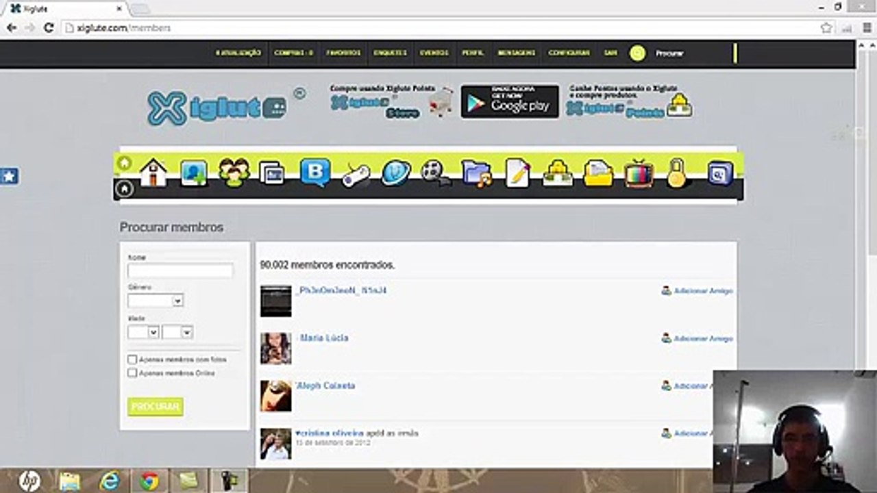 Adicionando Amigos no Xiglute
