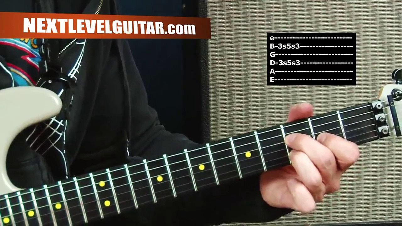 Blues Guitar lesson Joe Bonamassa inspired bluesy chords rhythms devices shuffles with tabs
