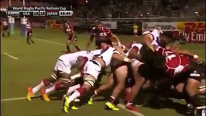 Pacific Nations Cup - le maul des USA enfonce celui du Japon pour l'essai