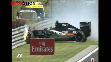Sergio Perez Escapes Horrific Injury in Huge Crash During