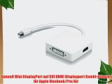 KanaaN Mini DisplayPort auf DVI HDMI Displayport Kombi-Adapter f?r Apple Macbook/Pro/Air