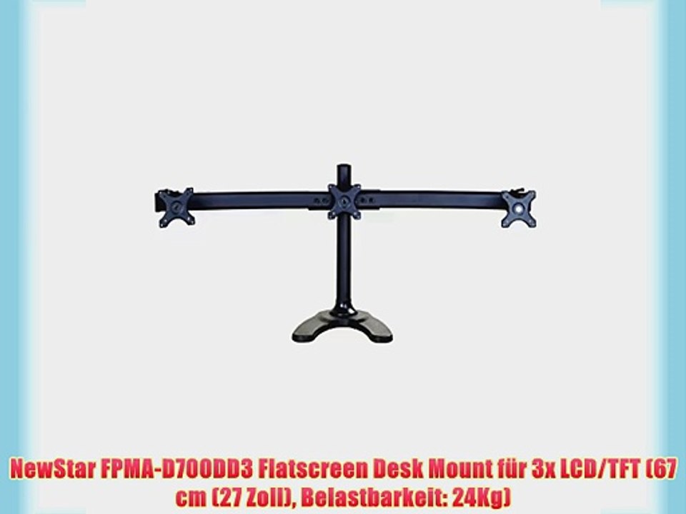 NewStar FPMA-D700DD3 Flatscreen Desk Mount f?r 3x LCD/TFT (67 cm (27 Zoll) Belastbarkeit: 24Kg)