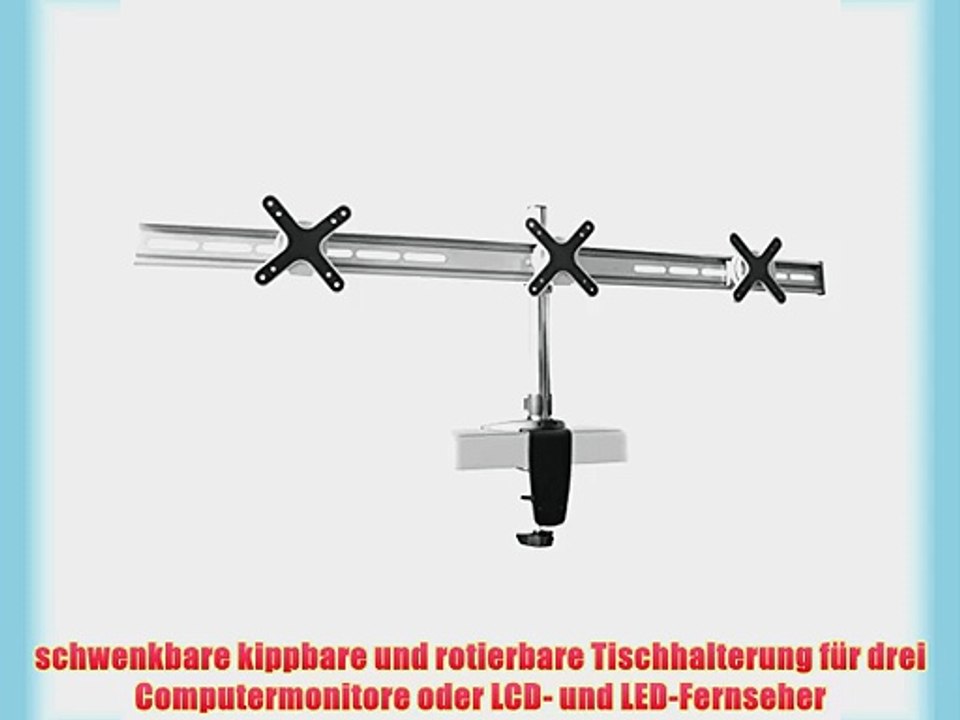 Auna Tischhalterung Triple-Monitor TV-Tischhalterung f?r Displays mit 33 bis 58cm Diagonale