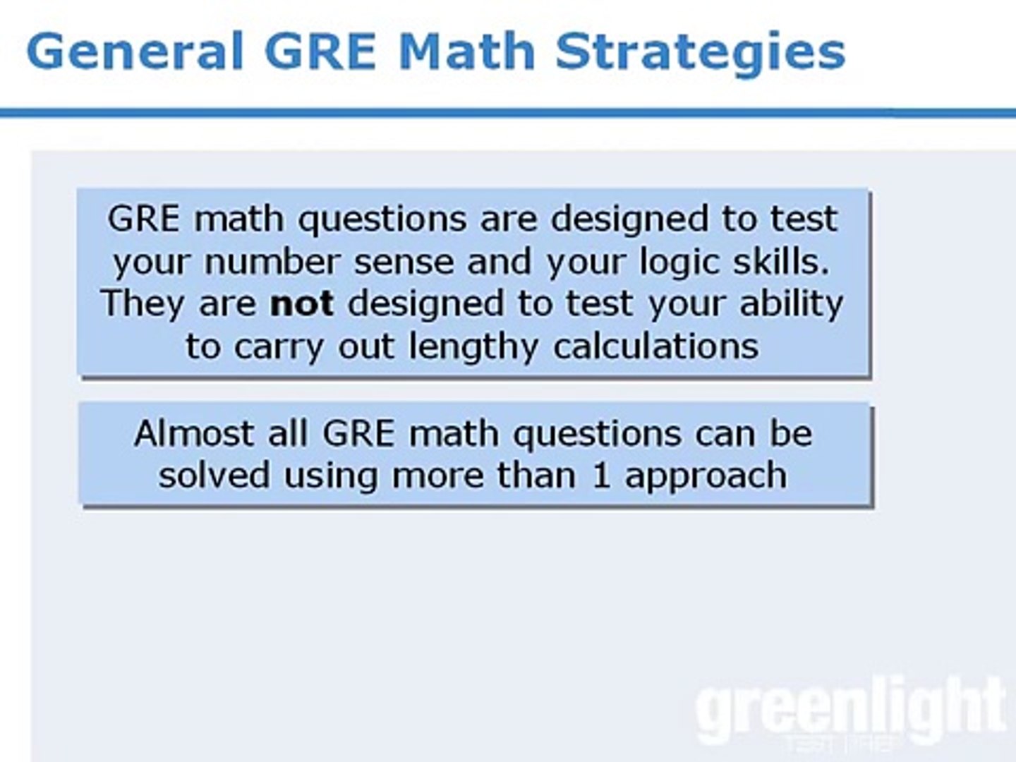 GRE Math - General GRE Math Strategies