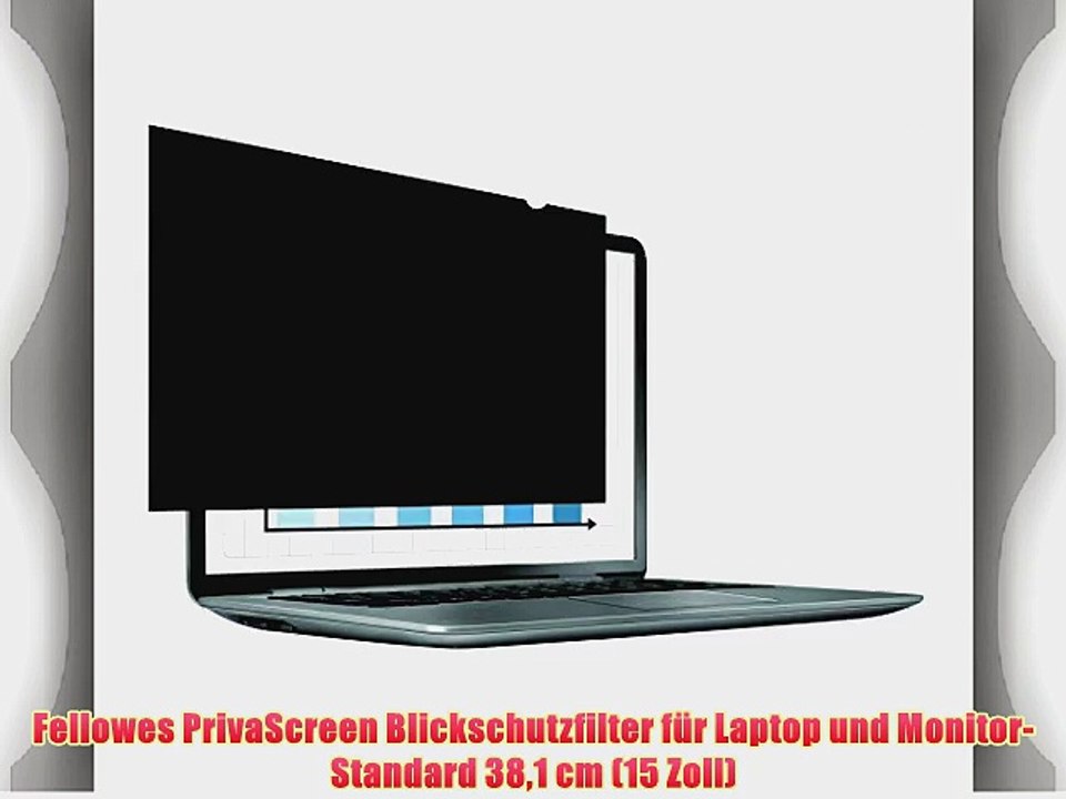 Fellowes PrivaScreen Blickschutzfilter f?r Laptop und Monitor-Standard 381 cm (15 Zoll)