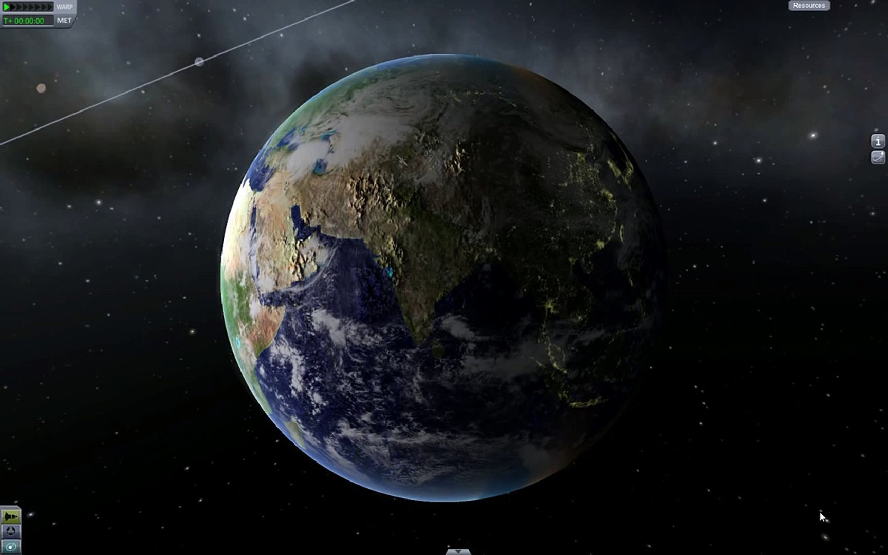 Kerbal Space Program Real Solar System Earth With Lights Clouds