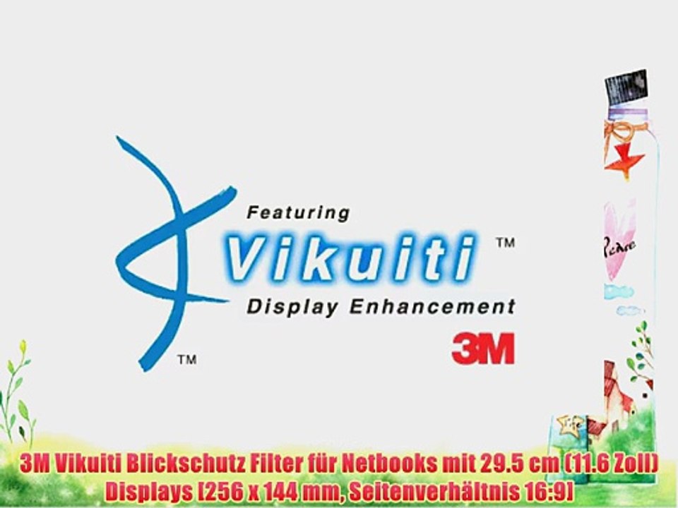 3M Vikuiti Blickschutz Filter f?r Netbooks mit 29.5 cm (11.6 Zoll) Displays [256 x 144 mm Seitenverh?ltnis