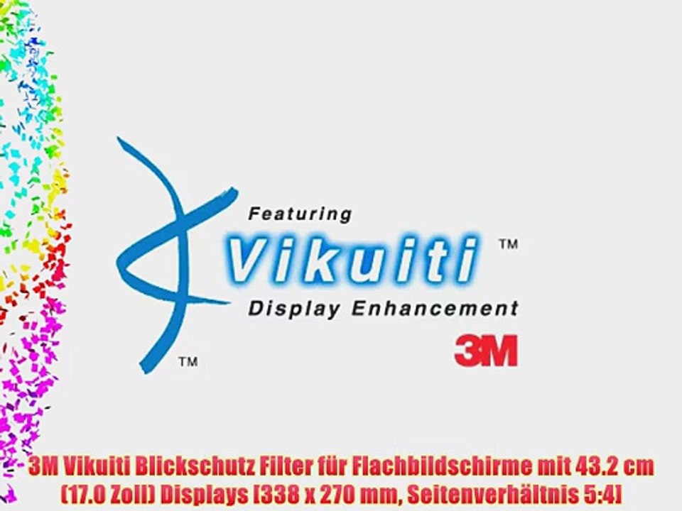 3M Vikuiti Blickschutz Filter f?r Flachbildschirme mit 43.2 cm (17.0 Zoll) Displays [338 x