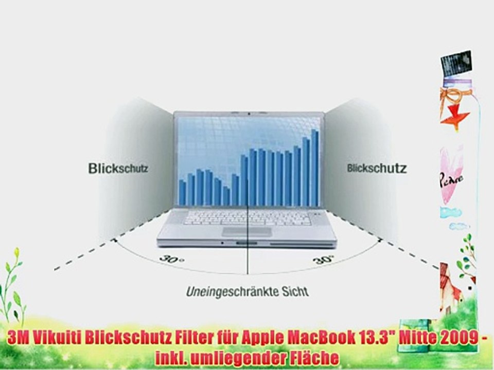 3M Vikuiti Blickschutz Filter f?r Apple MacBook 13.3 Mitte 2009 - inkl. umliegender Fl?che