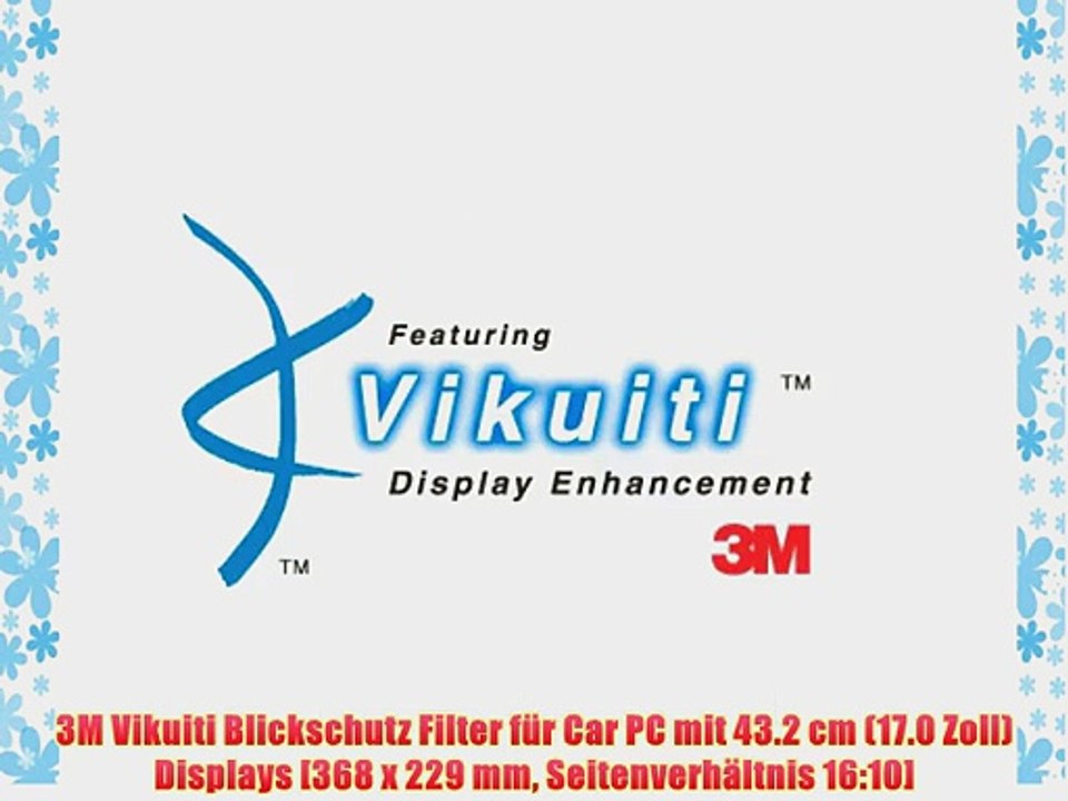 3M Vikuiti Blickschutz Filter f?r Car PC mit 43.2 cm (17.0 Zoll) Displays [368 x 229 mm Seitenverh?ltnis